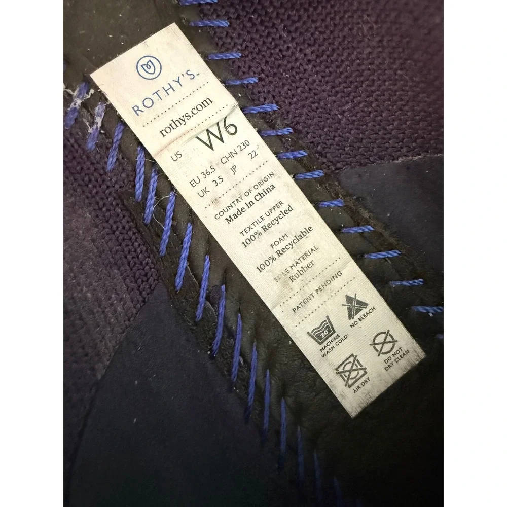 Rothy's The Point navy blue ballet flats